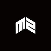 mz Logo Monogramm moderne Designvorlage design vektor