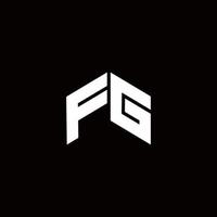 fg logotyp monogram modern designmall vektor