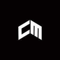cm Logo Monogramm moderne Designvorlage design vektor