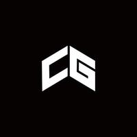 cg logotyp monogram modern designmall vektor