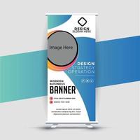 kommersiellt företag rollup banner design vektor