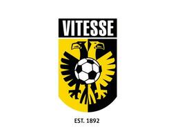 vitesse arnhem klubb symbol logotyp nederländerna eredivisie liga fotboll abstrakt design vektor illustration