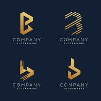 Brief b Logo Design Element Vektor Sammlung mit modern Stil