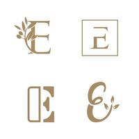 skönhet brev logotyp e design ikon element vektor med kreativ unik begrepp