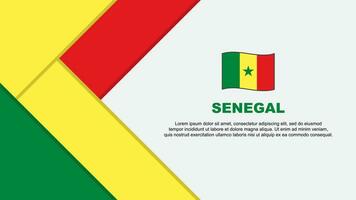 Senegal Flagge abstrakt Hintergrund Design Vorlage. Senegal Unabhängigkeit Tag Banner Karikatur Vektor Illustration. Senegal Illustration