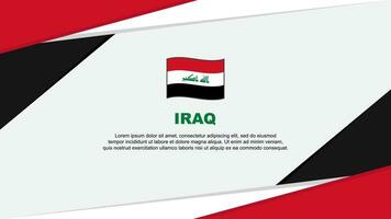 Irak Flagge abstrakt Hintergrund Design Vorlage. Irak Unabhängigkeit Tag Banner Karikatur Vektor Illustration. Irak