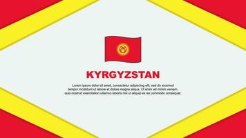 kyrgyzstan flagga abstrakt bakgrund design mall. kyrgyzstan oberoende dag baner tecknad serie vektor illustration. kyrgyzstan mall