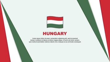 Ungarn Flagge abstrakt Hintergrund Design Vorlage. Ungarn Unabhängigkeit Tag Banner Karikatur Vektor Illustration. Ungarn Flagge