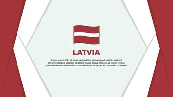 Lettland Flagge abstrakt Hintergrund Design Vorlage. Lettland Unabhängigkeit Tag Banner Karikatur Vektor Illustration. Lettland Hintergrund