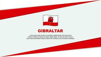 Gibraltar Flagge abstrakt Hintergrund Design Vorlage. Gibraltar Unabhängigkeit Tag Banner Karikatur Vektor Illustration. Gibraltar Design