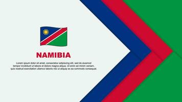 Namibia Flagge abstrakt Hintergrund Design Vorlage. Namibia Unabhängigkeit Tag Banner Karikatur Vektor Illustration. Namibia Karikatur