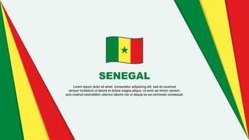 Senegal Flagge abstrakt Hintergrund Design Vorlage. Senegal Unabhängigkeit Tag Banner Karikatur Vektor Illustration. Senegal Flagge