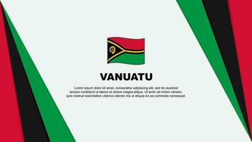 Vanuatu Flagge abstrakt Hintergrund Design Vorlage. Vanuatu Unabhängigkeit Tag Banner Karikatur Vektor Illustration. Vanuatu Flagge