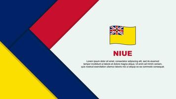 niue Flagge abstrakt Hintergrund Design Vorlage. niue Unabhängigkeit Tag Banner Karikatur Vektor Illustration. niue Illustration