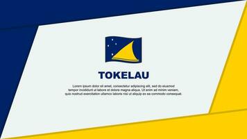 tokelau Flagge abstrakt Hintergrund Design Vorlage. tokelau Unabhängigkeit Tag Banner Karikatur Vektor Illustration. tokelau Banner