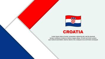 kroatien flagga abstrakt bakgrund design mall. kroatien oberoende dag baner tecknad serie vektor illustration. kroatien illustration