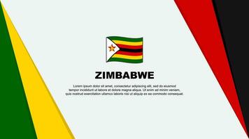 zimbabwe flagga abstrakt bakgrund design mall. zimbabwe oberoende dag baner tecknad serie vektor illustration. zimbabwe flagga