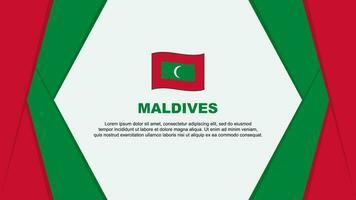 maldiverna flagga abstrakt bakgrund design mall. maldiverna oberoende dag baner tecknad serie vektor illustration. maldiverna bakgrund