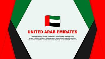 vereinigt arabisch Emirate Flagge abstrakt Hintergrund Design Vorlage. vereinigt arabisch Emirate Unabhängigkeit Tag Banner Karikatur Vektor Illustration. Hintergrund