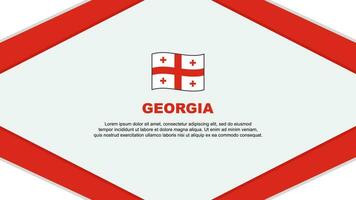 Georgia Flagge abstrakt Hintergrund Design Vorlage. Georgia Unabhängigkeit Tag Banner Karikatur Vektor Illustration. Georgia Vorlage