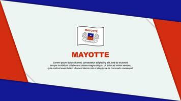 Mayotte Flagge abstrakt Hintergrund Design Vorlage. Mayotte Unabhängigkeit Tag Banner Karikatur Vektor Illustration. Mayotte Unabhängigkeit Tag