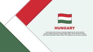 Ungarn Flagge abstrakt Hintergrund Design Vorlage. Ungarn Unabhängigkeit Tag Banner Karikatur Vektor Illustration. Ungarn Illustration