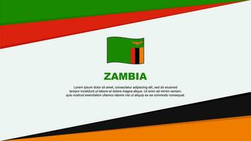 zambia flagga abstrakt bakgrund design mall. zambia oberoende dag baner tecknad serie vektor illustration. zambia design