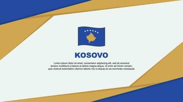 kosovo flagga abstrakt bakgrund design mall. kosovo oberoende dag baner tecknad serie vektor illustration. kosovo