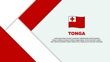 Tonga Flagge abstrakt Hintergrund Design Vorlage. Tonga Unabhängigkeit Tag Banner Karikatur Vektor Illustration. Tonga Illustration