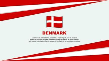 Dänemark Flagge abstrakt Hintergrund Design Vorlage. Dänemark Unabhängigkeit Tag Banner Karikatur Vektor Illustration. Dänemark Design