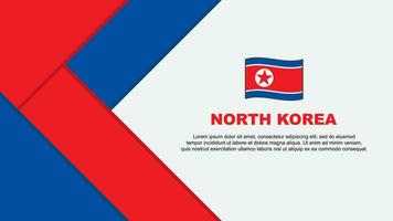 Norden Korea Flagge abstrakt Hintergrund Design Vorlage. Norden Korea Unabhängigkeit Tag Banner Karikatur Vektor Illustration. Norden Korea Illustration