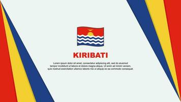 kiribati flagga abstrakt bakgrund design mall. kiribati oberoende dag baner tecknad serie vektor illustration. kiribati flagga