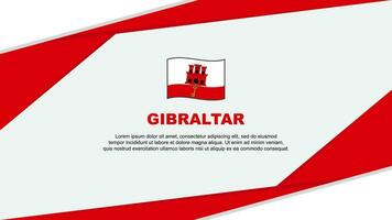 Gibraltar Flagge abstrakt Hintergrund Design Vorlage. Gibraltar Unabhängigkeit Tag Banner Karikatur Vektor Illustration. Gibraltar