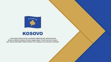 kosovo Flagge abstrakt Hintergrund Design Vorlage. kosovo Unabhängigkeit Tag Banner Karikatur Vektor Illustration. kosovo Karikatur