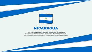 Nicaragua Flagge abstrakt Hintergrund Design Vorlage. Nicaragua Unabhängigkeit Tag Banner Karikatur Vektor Illustration. Nicaragua Design