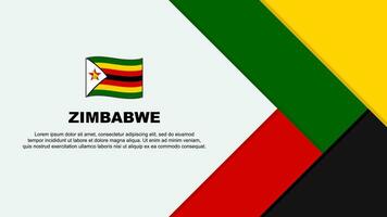 Zimbabwe Flagge abstrakt Hintergrund Design Vorlage. Zimbabwe Unabhängigkeit Tag Banner Karikatur Vektor Illustration. Zimbabwe Karikatur