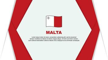 Malta Flagge abstrakt Hintergrund Design Vorlage. Malta Unabhängigkeit Tag Banner Karikatur Vektor Illustration. Malta Hintergrund
