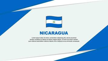 Nicaragua Flagge abstrakt Hintergrund Design Vorlage. Nicaragua Unabhängigkeit Tag Banner Karikatur Vektor Illustration. Nicaragua