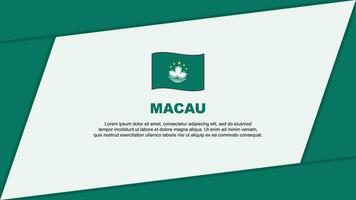 Macau Flagge abstrakt Hintergrund Design Vorlage. Macau Unabhängigkeit Tag Banner Karikatur Vektor Illustration. Macau Banner
