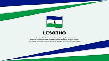Lesotho Flagge abstrakt Hintergrund Design Vorlage. Lesotho Unabhängigkeit Tag Banner Karikatur Vektor Illustration. Lesotho Design