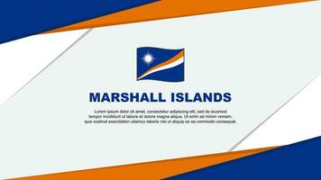 marshall öar flagga abstrakt bakgrund design mall. marshall öar oberoende dag baner tecknad serie vektor illustration. marshall öar