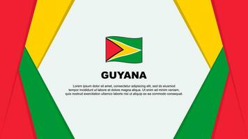 Guyana Flagge abstrakt Hintergrund Design Vorlage. Guyana Unabhängigkeit Tag Banner Karikatur Vektor Illustration. Guyana Hintergrund