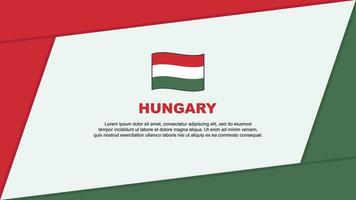 Ungarn Flagge abstrakt Hintergrund Design Vorlage. Ungarn Unabhängigkeit Tag Banner Karikatur Vektor Illustration. Ungarn Banner