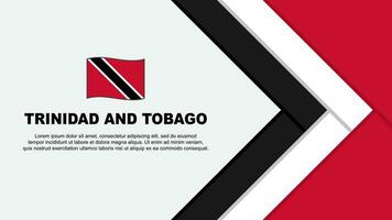 Trinidad und Tobago Flagge abstrakt Hintergrund Design Vorlage. Trinidad und Tobago Unabhängigkeit Tag Banner Karikatur Vektor Illustration. Trinidad und Tobago Karikatur