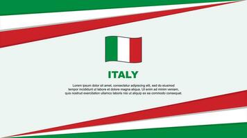 Italien Flagge abstrakt Hintergrund Design Vorlage. Italien Unabhängigkeit Tag Banner Karikatur Vektor Illustration. Italien Design