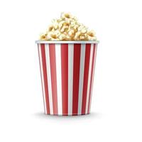 köstliches realistisches Kino-Popcorn. vektor