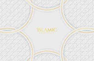 islamisk elegant vit och gyllene lyxig bakgrund vektor