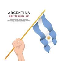 Argentina självständighetsdag. argentina nationaldagen firar vektor