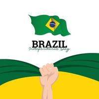 Brasilien flagga. firandet av självständighetsdagen. banner mall. vektor