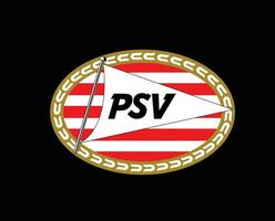 psv eindhoven klubb logotyp symbol nederländerna eredivisie liga fotboll abstrakt design vektor illustration med svart bakgrund